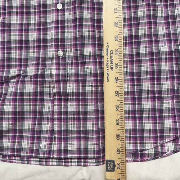 Uniqlo Mens Large Purple Plaid Button Down Shirt Cotton NWOT - Picture 11 of 14